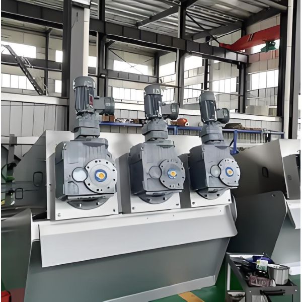 High-Efficiency Dual-Helical Screw Stacking Machine with Automated Control System for Sludge Dewatering Equipment in Wastewater Treatment