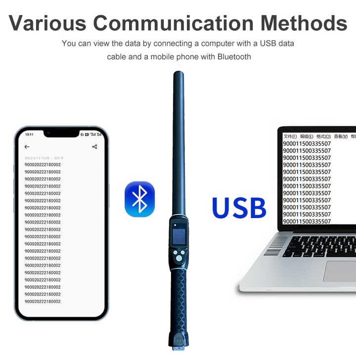 Durable Waterproof Long Range 134.2kHz RFID Ear Tag Reader ISO11784/5 Protocol 30-100cm Reading Distance PVC Material for Farm