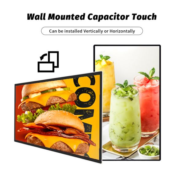55 Inch IP45 Rated Android9.0 Multifunctional Indoor Digital Signage Interactive Display Screen