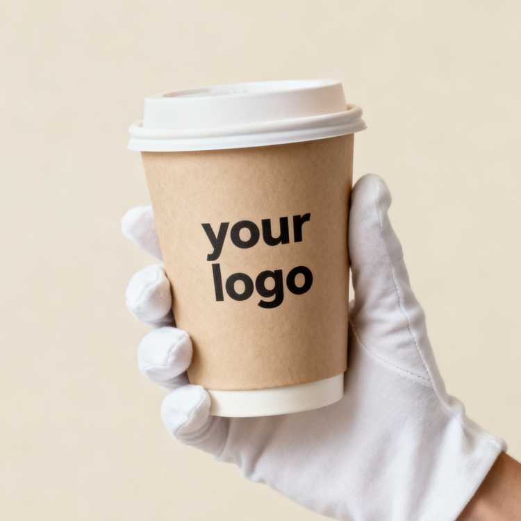 Eco-friendly custom printed logo 8oz 16oz disposable single and double-layer coffee paper cup with lid