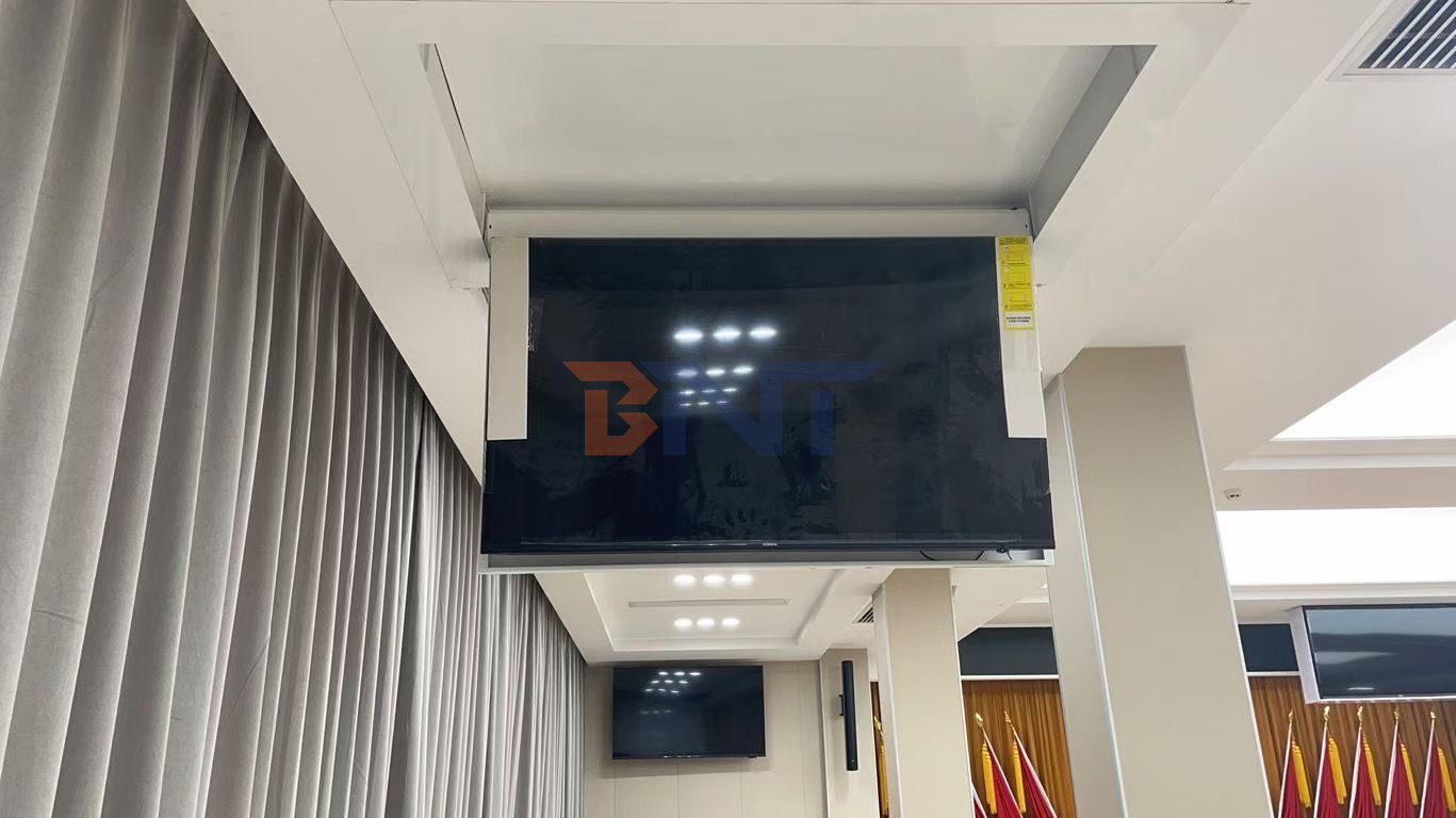 Auto Folding Electric Remote Control Motorized Flip Down Ceiling TV Mount Drop Down TV Lift TV Ceiling Mount Bracket for 55 Inch