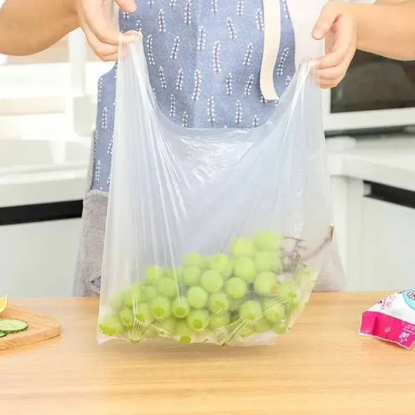 Printed Clear Virgin Material Plastic Food Grade Plastic LDPE Bread Packaging Bags with Ties on Roll