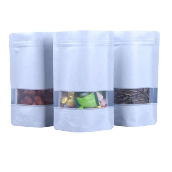 Customizable Stand up Pouch With Window Food Packaging Bag Ziplock Bag