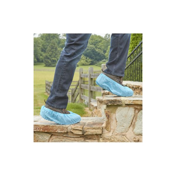 Extra Thick Disposable Shoe & Boot Covers | Durable & Water Resistant Booties | Anti-Slip | One Size Fits Most