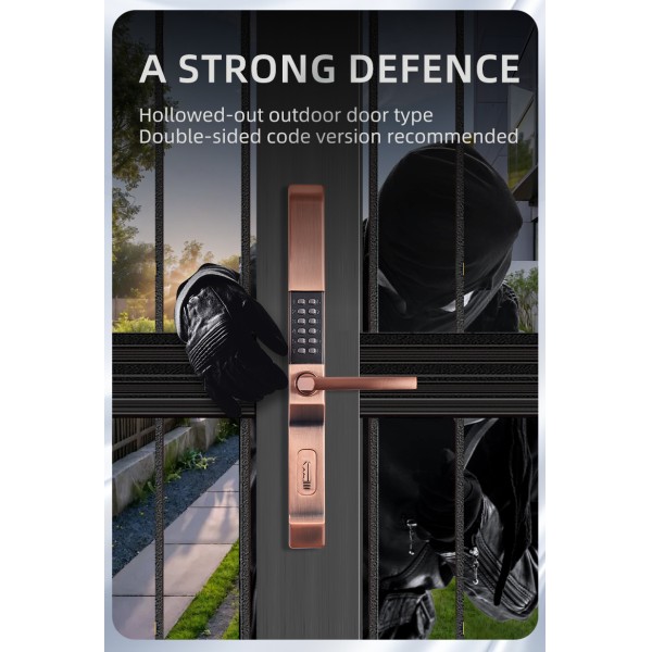 YAGU Double-sided Popular Design Push Button Door Lock Security Mechanical Code Door Handle Lock