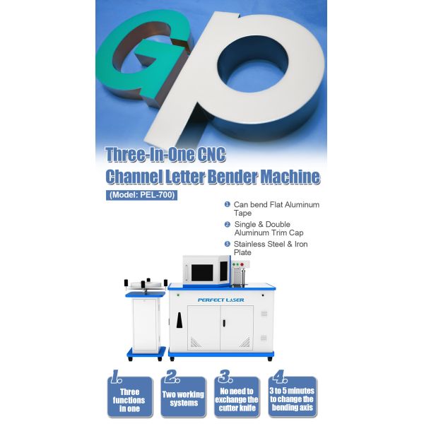 Three In One High Precision Automatic Channel Letter Bender Machine For Stainless Steel Aluminium Profile
