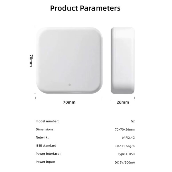 G2 Ttlock App Wireless Wifi Gateway for Smart Locks