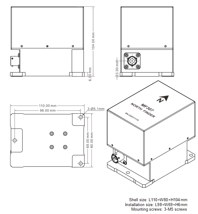 MF307EX– HIGH-PRECISION GYRO-BASED TRUE NORTH FINDER EMBEDDED CONTROL