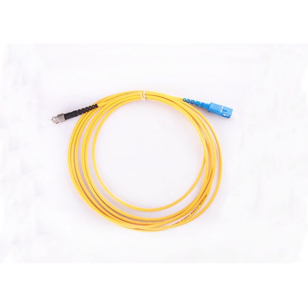 SC-SC Fiber optic Patch Cord 9 / 125 Singlemode Simplex for long distance transmission