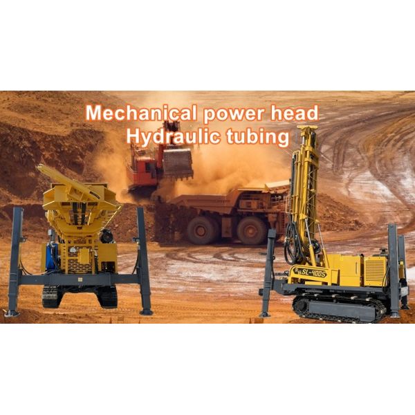 Rotary Crawler Water Well Drilling Rig Air Hammer Down Hole Drilling Equipment 55kw