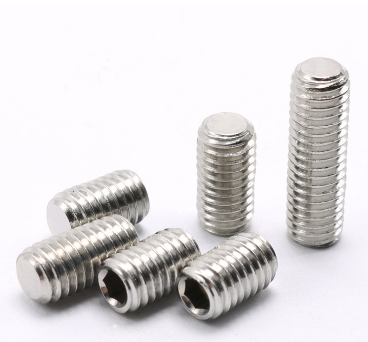 Stainless Steel Hexagon Head Bolt Hardware Accessories Socket Cone Point Set Screw for Metal Fasteners DIN Standard