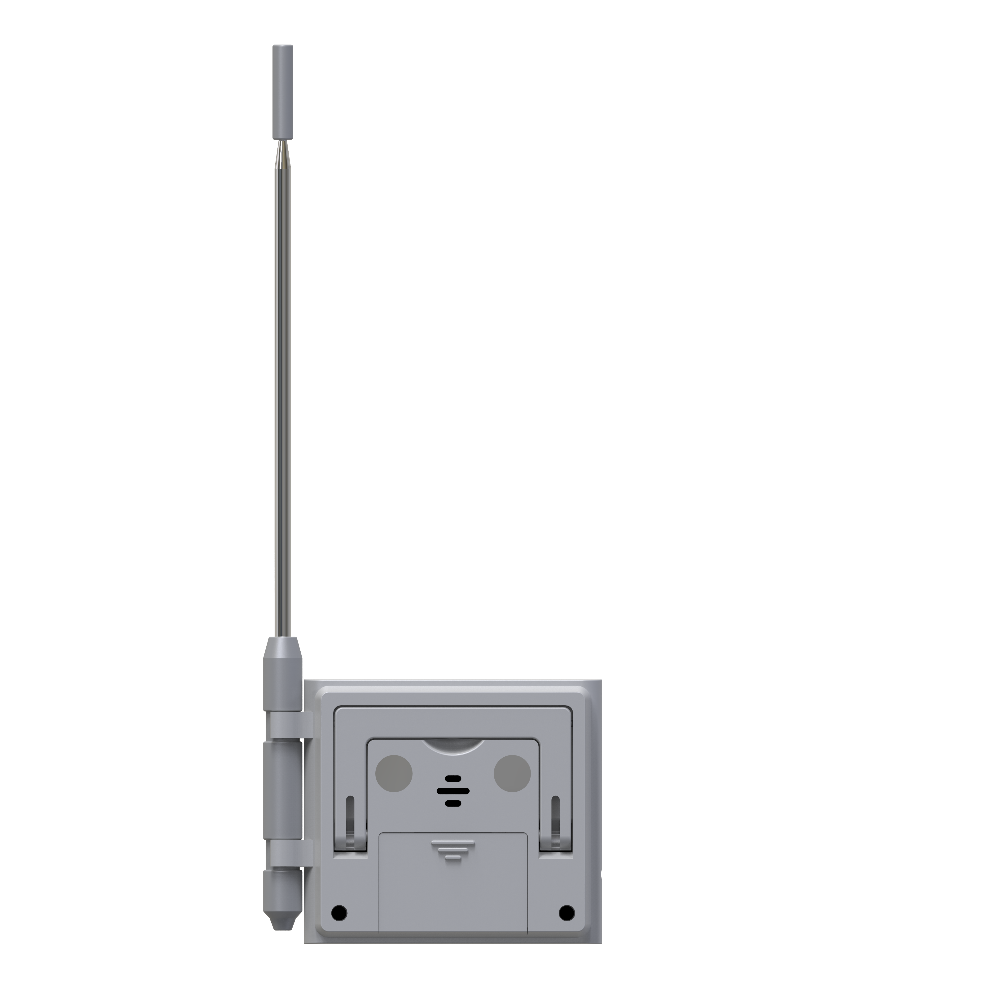 Close-up view of digital meat thermometer probe and controls