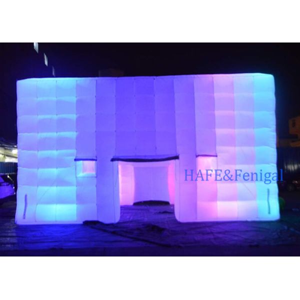 Large LED Inflatable Cube Lighting Tent for Party Event Exhibition Display Advertising Business (26.25 x 26.25 x16.5ft)