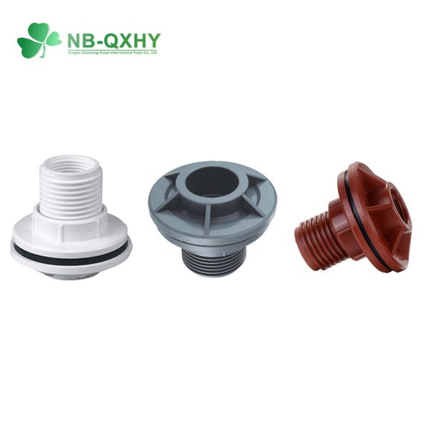 Water Supply PVC BSPT Thread Tank Connector Coupling with External Thread Distribution