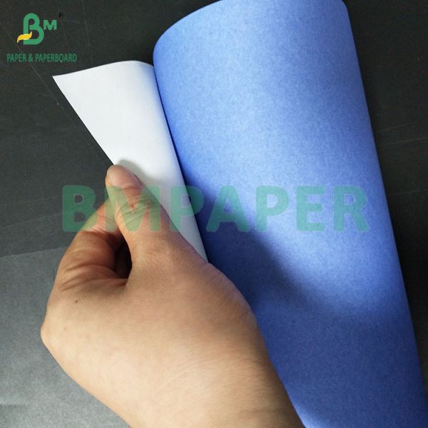 18" 20LB Single Side Purplish Blue CAD Plotter Paper 2" Core For Engineering Electrostatic Copying