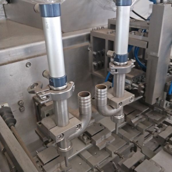 Nuts / Chips Stand Up Pouch Machine , Doypack Filling Machine With Automatic Sticker