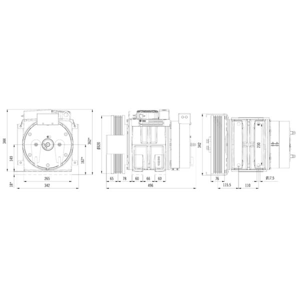 630kg CE Approval Elevator Traction Machine For Passenger Lift Elevator