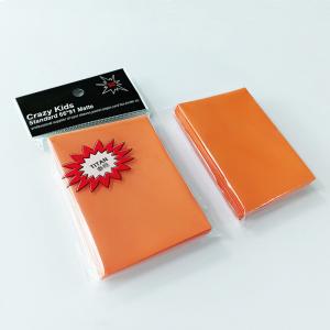 China Orange Polypropylene Card Sleeves PVC Free Magic Gathering Sleeves on sale