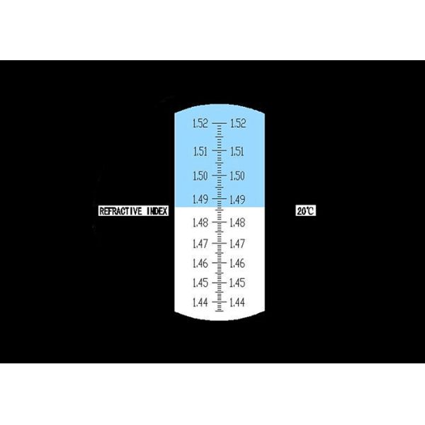 1.435-1.520Nd Optical Refractometer For Oil Testing , Hand Held Brix Refractometer