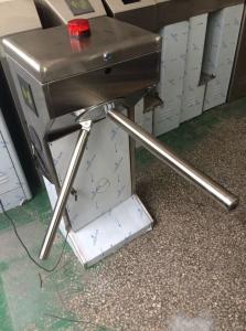 304SUS Stainless Steel Semi automatic Vertical Tripod Turnstile with Anti jump Alarm Light