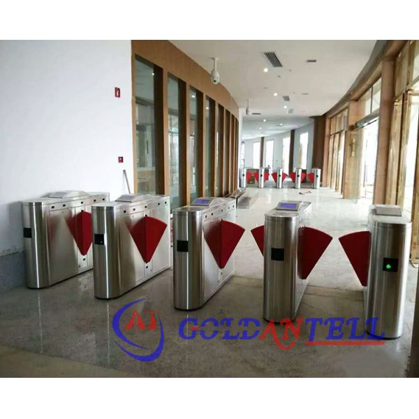 High Bidirectional Turnstile Full Automatic Flap Pedestrian Half Height Turnstiles Barrier Gate
