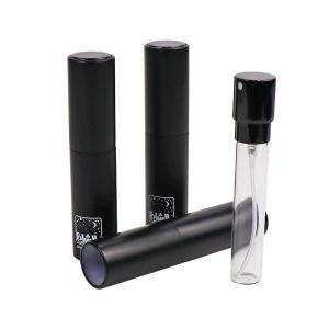 Quality Logo Printing Black Perfume Atomizers 0.4OZ 12ml 0.5OZ 15ml Glass Spray Bottle for sale
