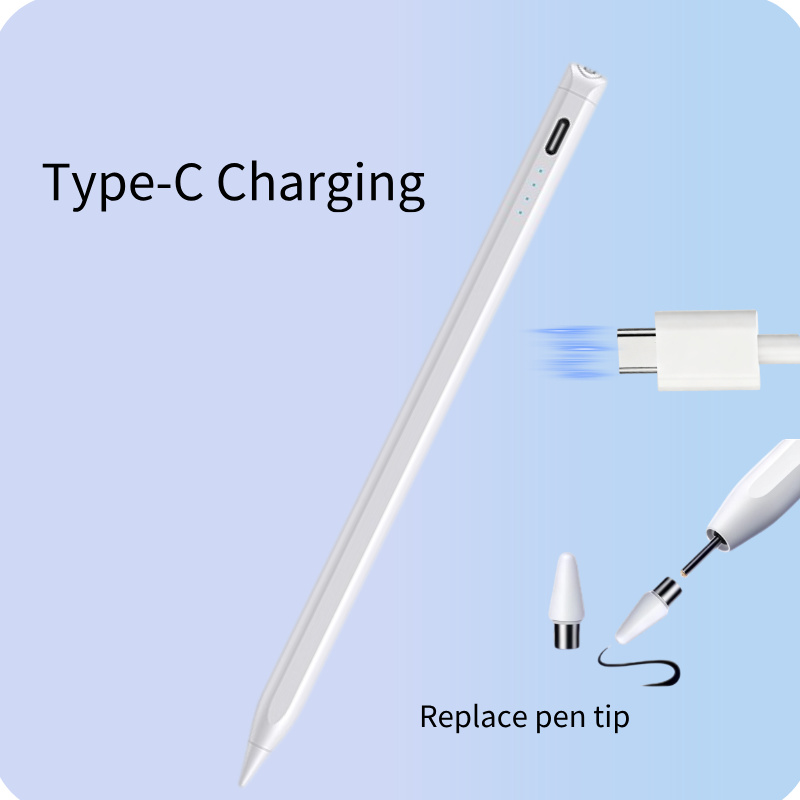 Push Button Switch Universal Stylus Magnetic Attraction Replaceable Nib for iPad Pencil IOS/Android Touch Screen Aluminum