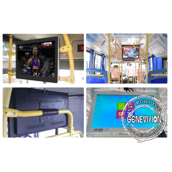AI Face Recognition Android9.0 Bus Digital Signage With Splitting Screen
