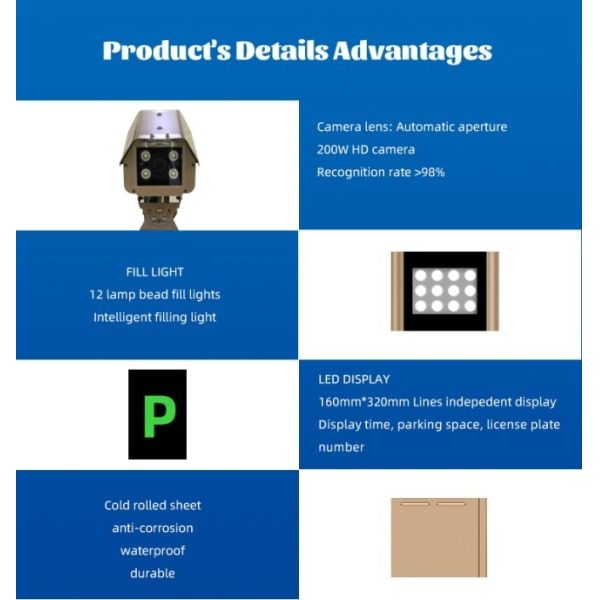 LPR Parking Controller With 8-inch 5mp LPR Camera For Parking Automation Solution