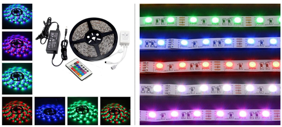 24 Keys 30beads/M 3m/Roll Tv Remote Changing Led Strip Lights