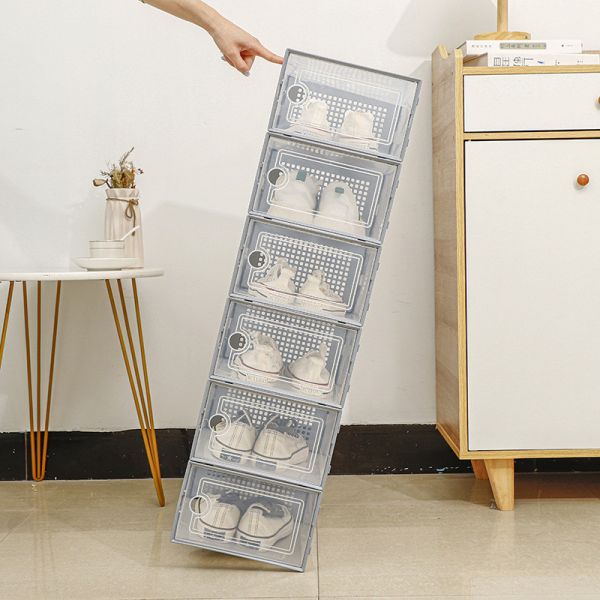 Customized Eco Friendly Transparent Shoe Box with Wax Coating and Blank Finishing