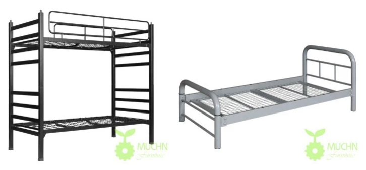 1900*1650mm 2 Tiers Dormitory Metal Bunk Bed Frame