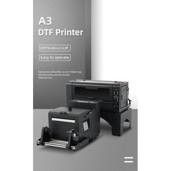 A3 Xp600 DTF Printer Shaker Dryer Automatic Custom DTF T-Shirts Printing Machine Pigment Ink A2 Print