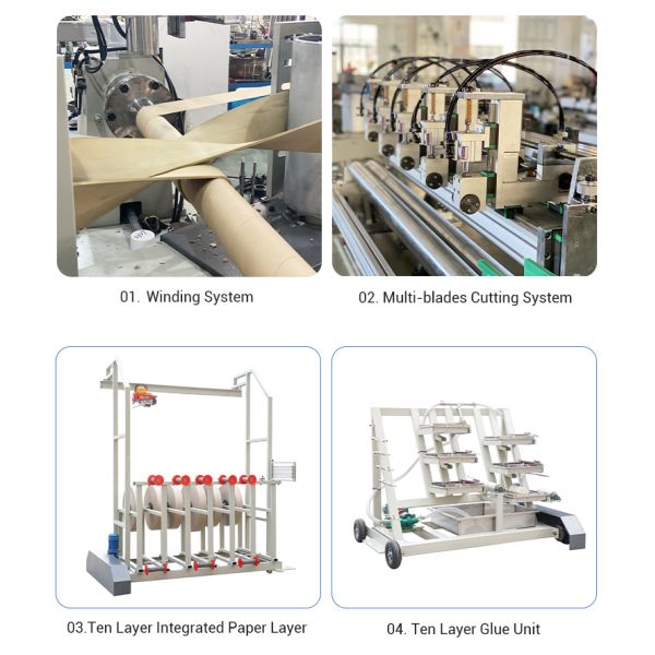 Multi-Layer Eco-Friendly Paper Tube Winding Machine with PLC Control System for Textile Industry