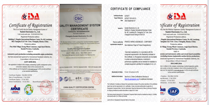 Quick Turn PCB Assembly with 0.10 Mm Minimum Hole Diameter 5 Layer Count ISO9001:2015 Certified