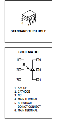 MOC3023 6 Pin common ic chips DIP Random phase Optoisolators Triac Driver Output