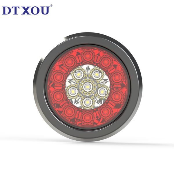 E-MARK DOT Approved 24V LED Truck Light Universal Round Tail Light for Reverse Back up