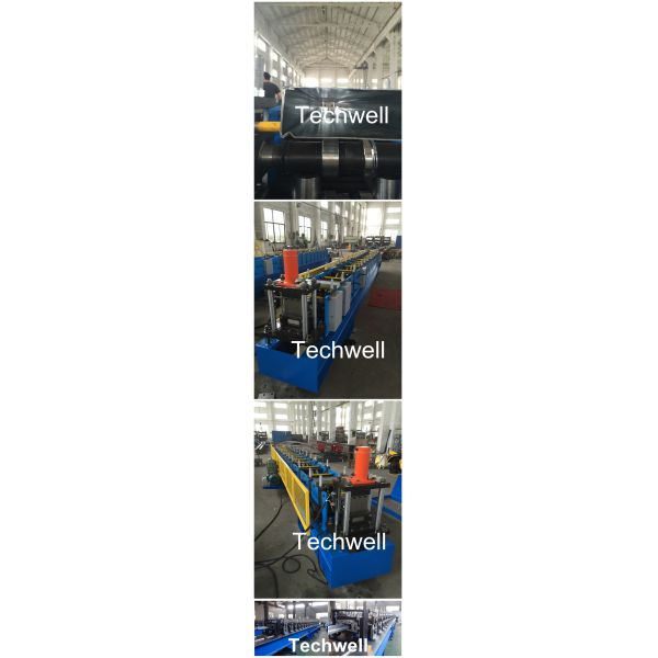 Steel Structure Racking Roll Forming Machine For Shelf Rack Beam With Hydraulic Cutting TW-RACK