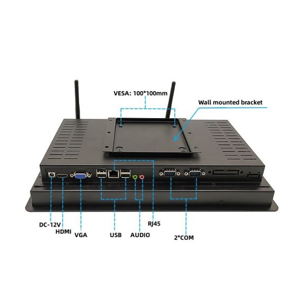13.3 Inch Waterproof IP65 Panel PC Embedded Touch Screen All In One Industrial Computer