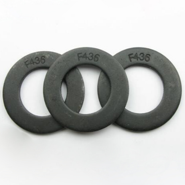 A307 1" Flat Spring Washers Black Oxide F436 Flat Washers With Structural Bolts