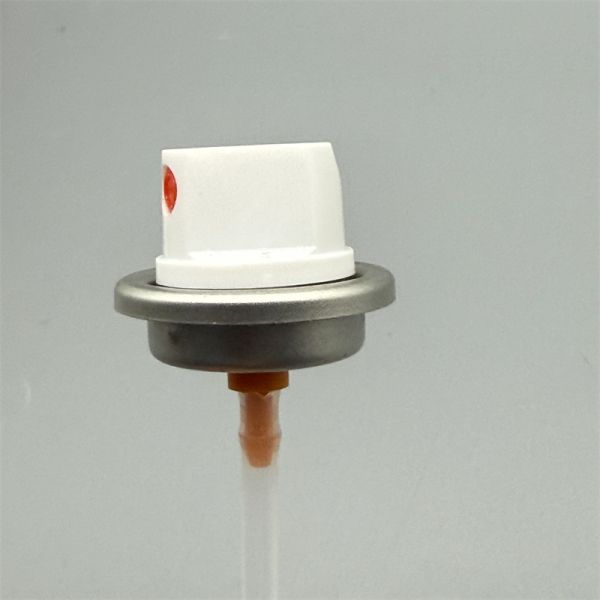 Side view of 1 inch male paint aerosol valve displaying profile and dimensions