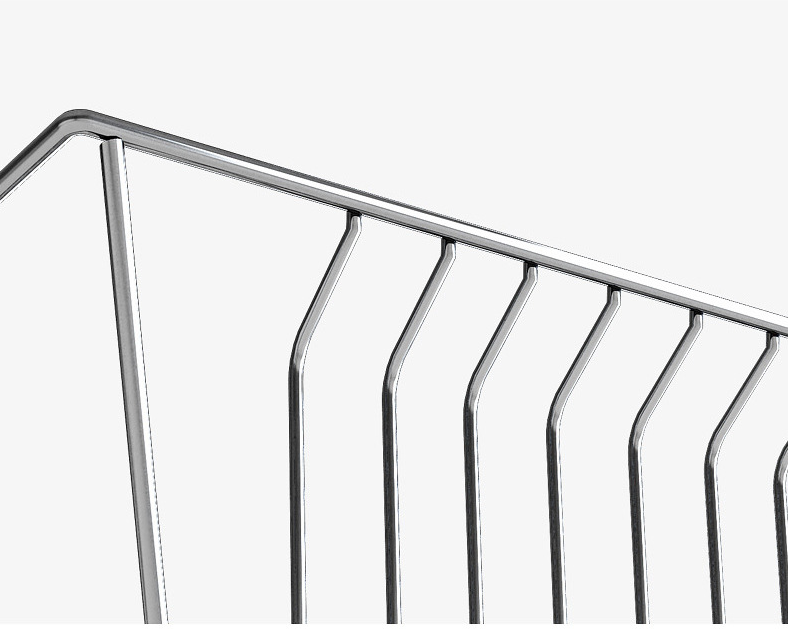Single Layer Steel Kitchen Basket Rack