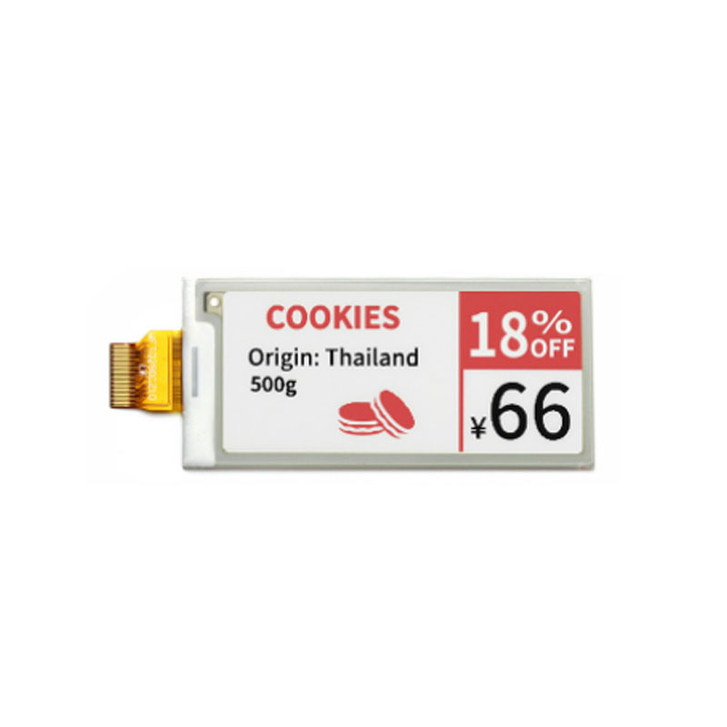 2.9 Inch E-paper Display with 128x296 Resolution and SPI Interface for Electronic Shelves and Sticky Notes