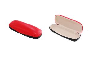 Quality Red / Black Hard Glasses Case For Men Womens PU Leather Fashinable Design for sale