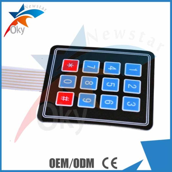 3 × 4 matrix keyboard Breadboard For Arduino membrane switch Extended Keyboard