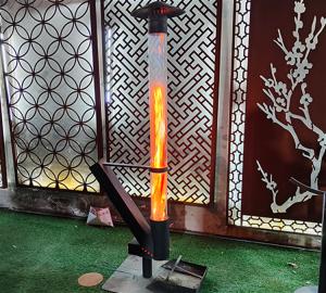 China Outdoor Freestanding Patio Heater Portable Modern Wood Pellet Stoves 140cm on sale