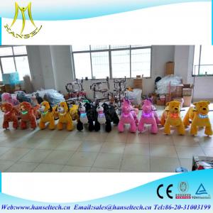 China Hansel high quality kids riding plush scooter mini four wheel animal scooters for mall on sale
