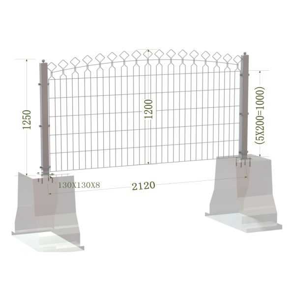 1850mm Twin wire Fence Panels