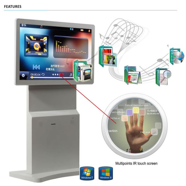 42" Interactive Lcd Standing Pc Display Screen Touch,rotating screen with G-Sensor