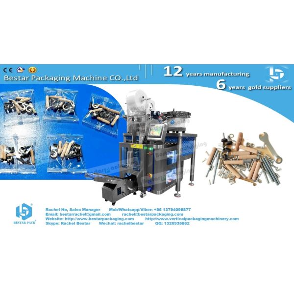 Furniture hardware cam lock screw automatic counting packaging machine with TTO printer